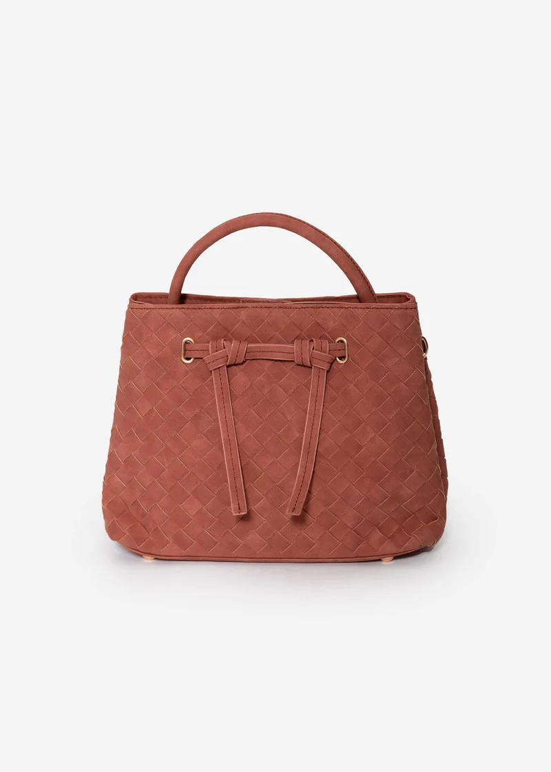Gewebte Handtasche - mauve