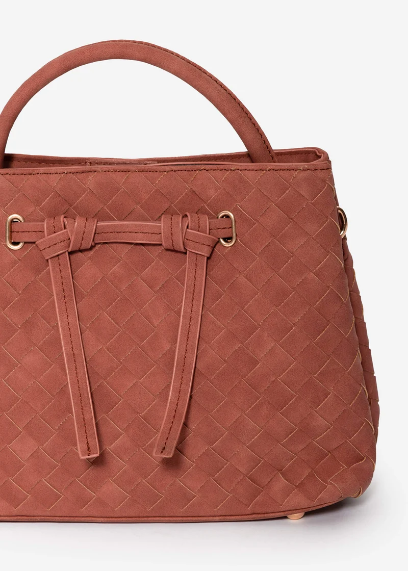 Gewebte Handtasche - mauve