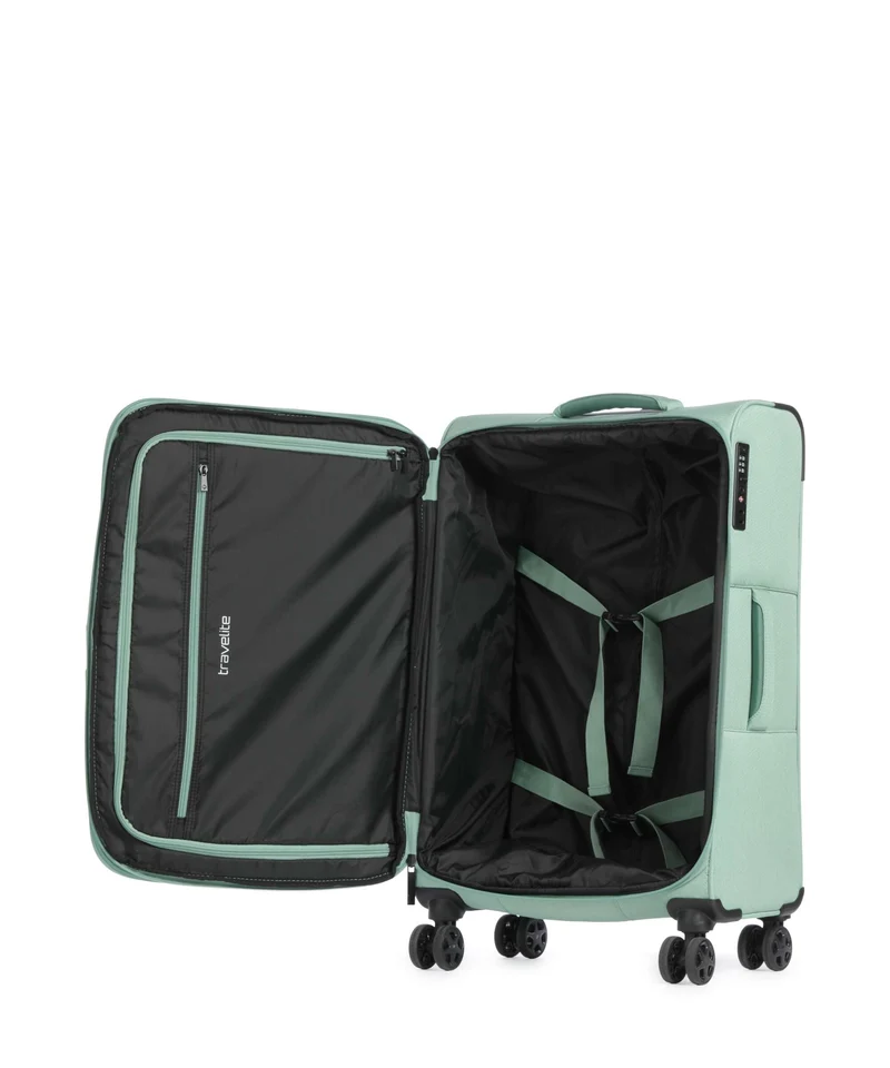 Travelite Kick Off 4-Rollen Trolley Set sage green