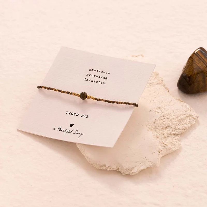 Armband Gold Iris Card Tigerauge