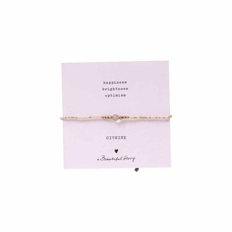 Armband Gold Iris Card Citrin