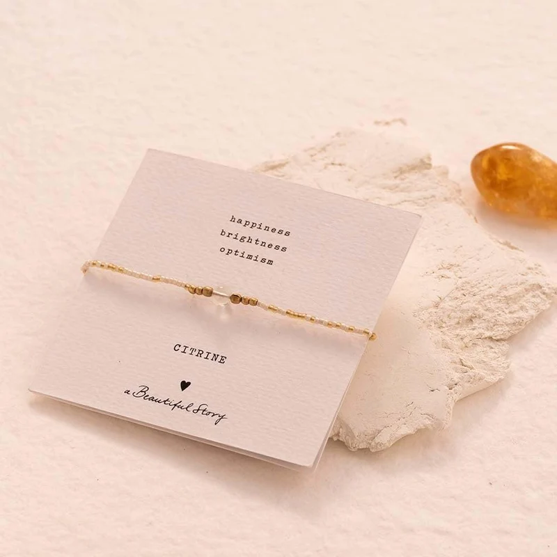Armband Gold Iris Card Citrin