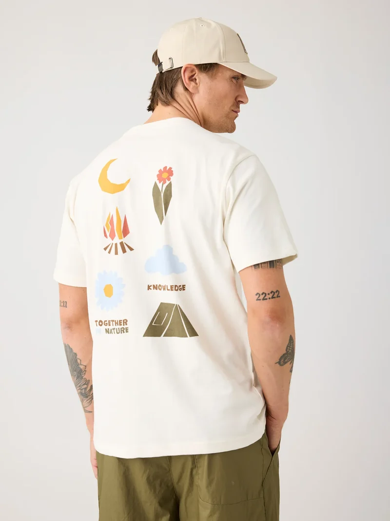 T-Shirt Back Print Egret