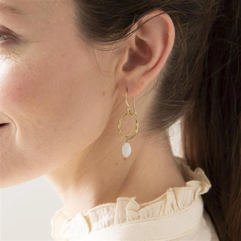 Ohrringe Graceful Mondstein Gold