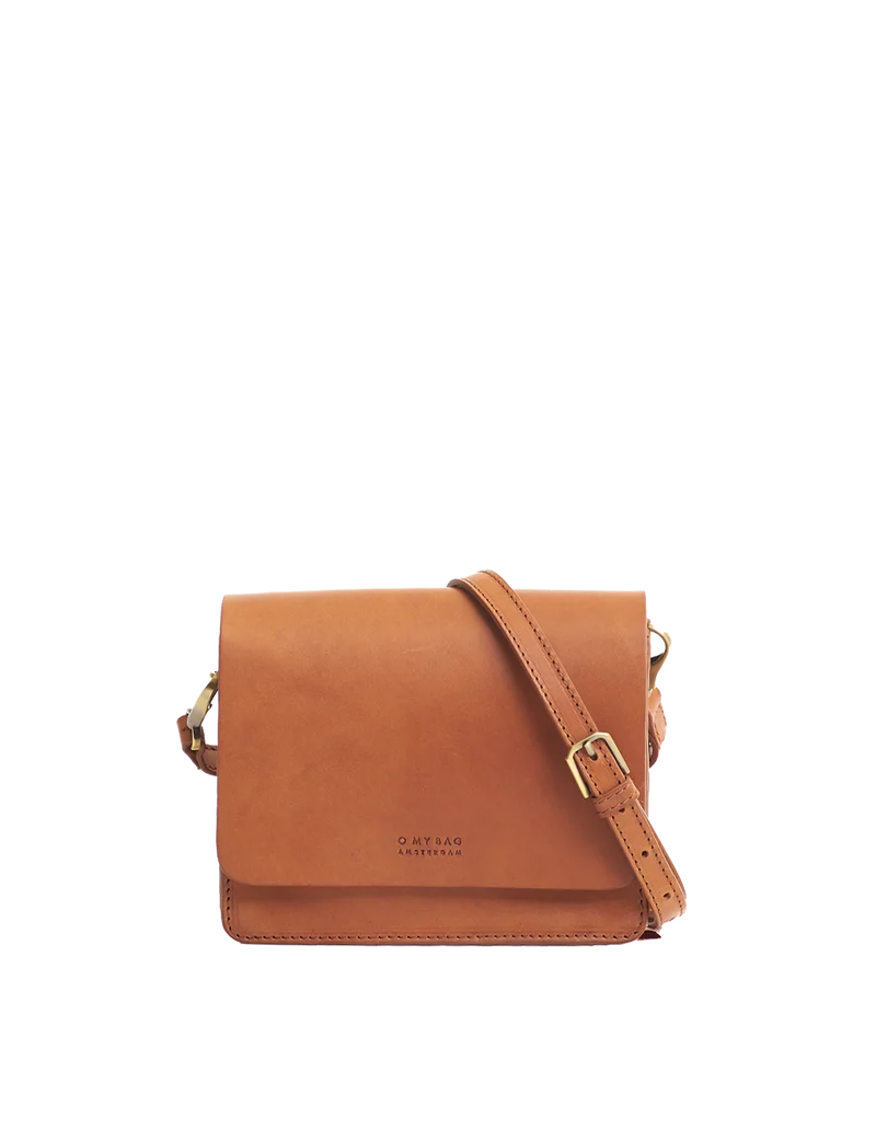 Handtasche vegan Audrey Mini Apfelleder Cognac