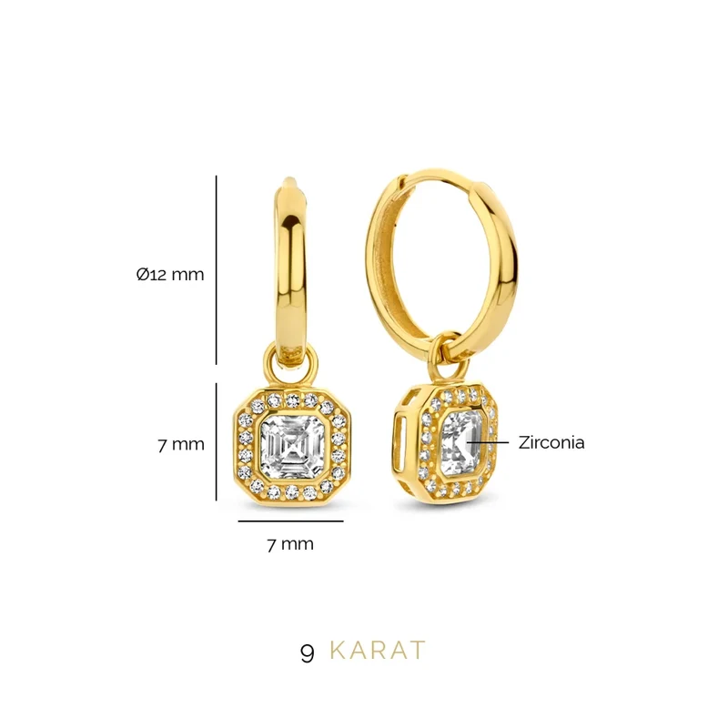 Beloro Jewels Monte Napoleone damen Creolen 375 Gold BO360041