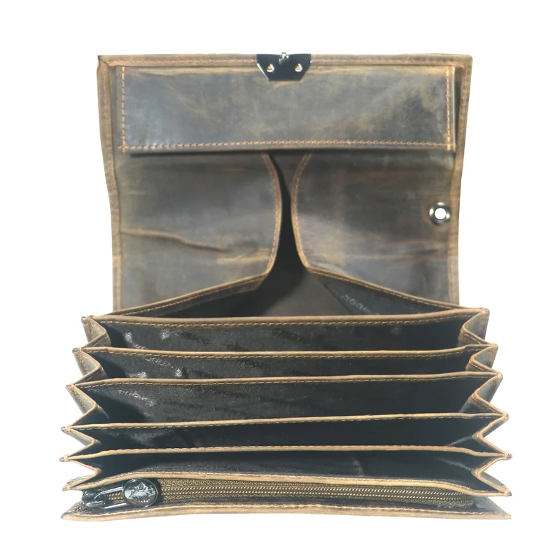 Pax Kellnerbörse Leder Herren 17x10cm Kellner Geldbeutel Damen