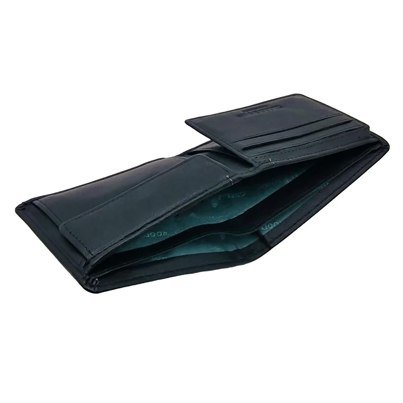 Kiru Kleine Portemonnaie Herren Leder Querformat 10,5x8cm RFID