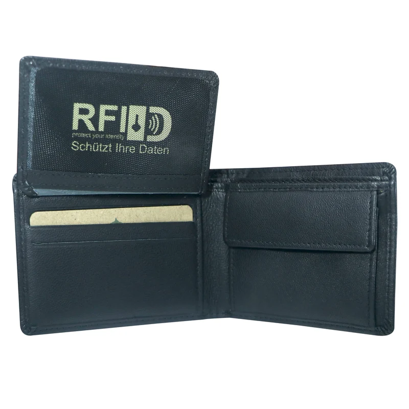 Kiru Kleine Portemonnaie Herren Leder Querformat 10,5x8cm RFID