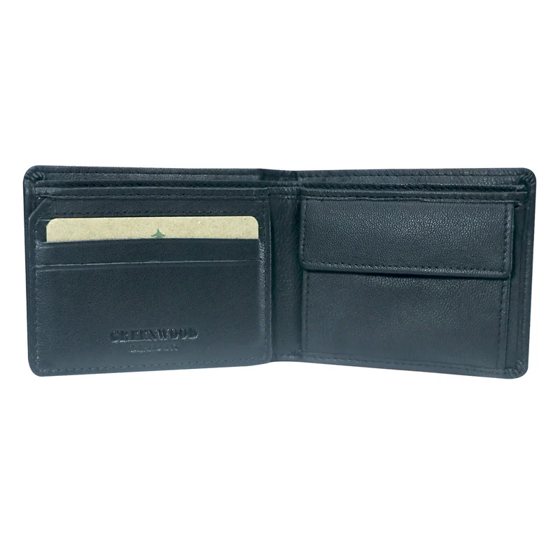 Kiru Kleine Portemonnaie Herren Leder Querformat 10,5x8cm RFID