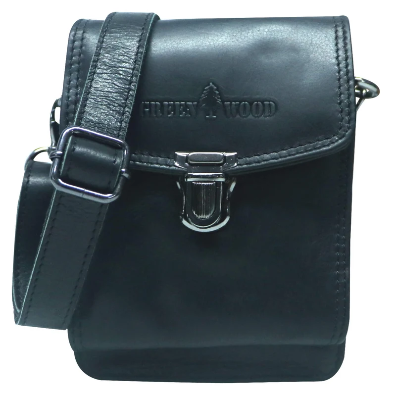 Eli Kleine Gürteltasche Leder mit Gürtelschlaufe und Schultergurt