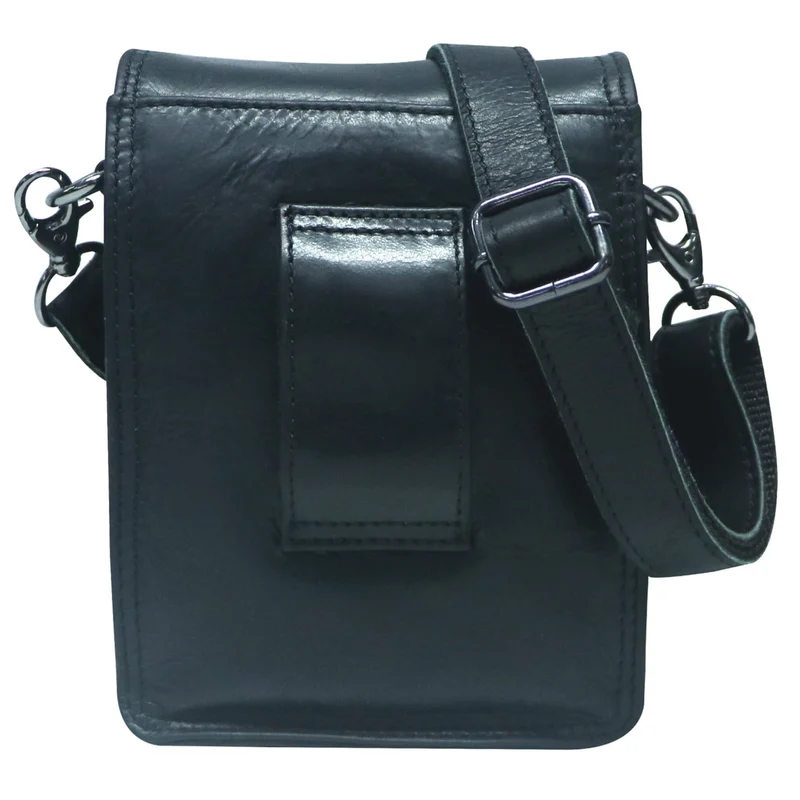 Eli Kleine Gürteltasche Leder mit Gürtelschlaufe und Schultergurt