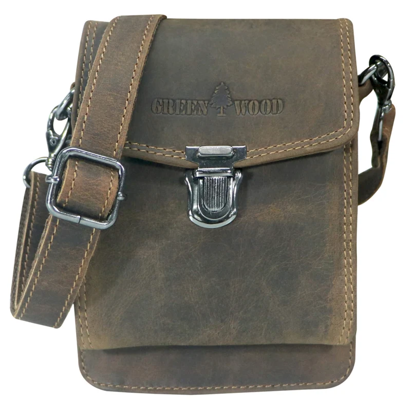 Eli Kleine Gürteltasche Leder mit Gürtelschlaufe und Schultergurt