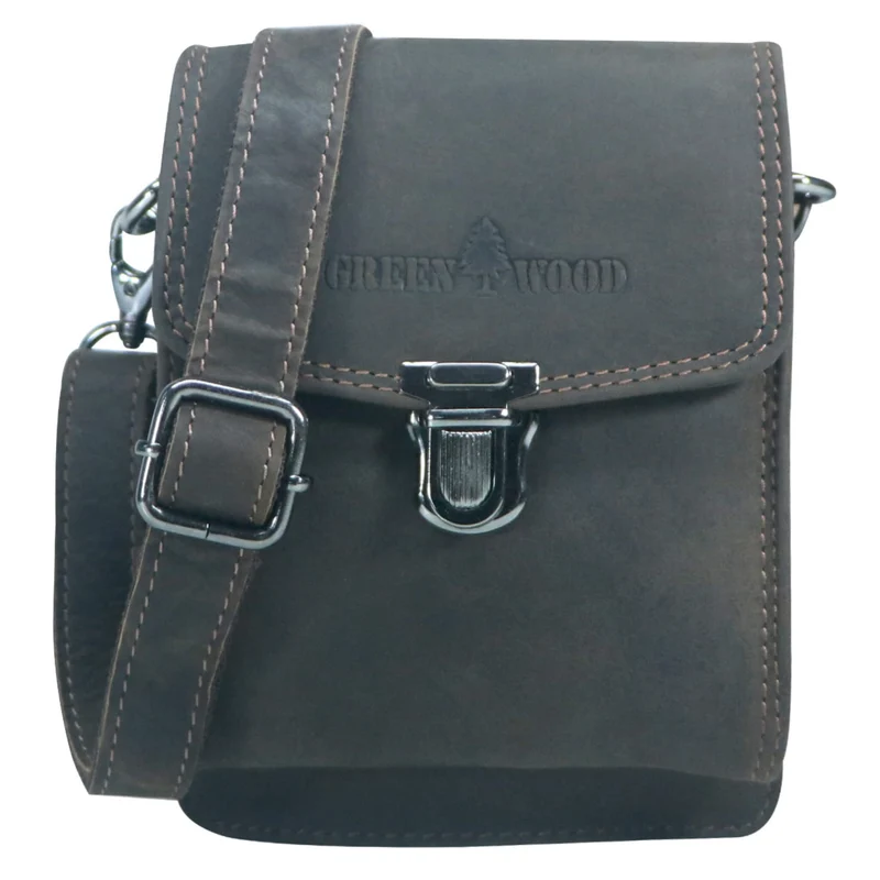 Eli Kleine Gürteltasche Leder mit Gürtelschlaufe und Schultergurt