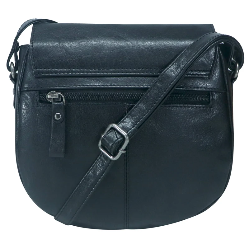 Frida Kleine Umhänge Handtasche Schwarz Leder Damentasche