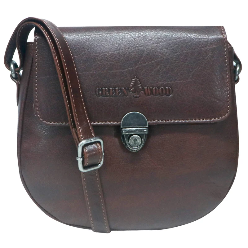 Frida Kleine Umhänge Handtasche Schwarz Leder Damentasche