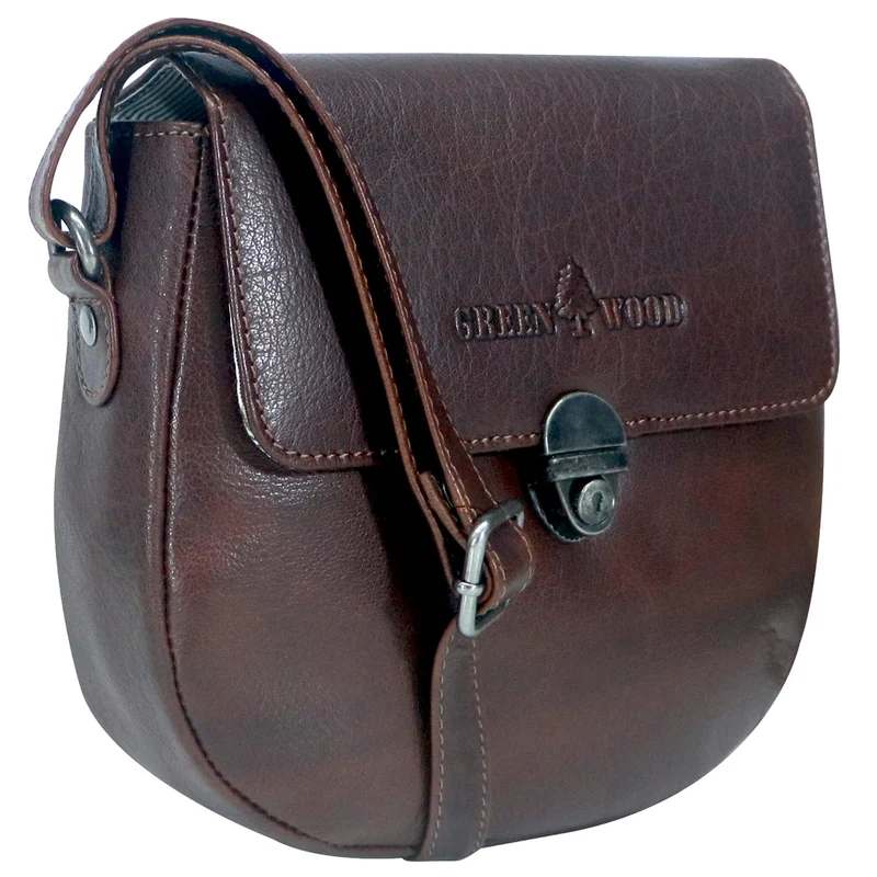 Frida Kleine Umhänge Handtasche Schwarz Leder Damentasche