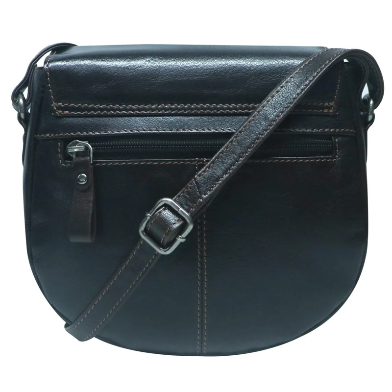 Frida Kleine Umhänge Handtasche Schwarz Leder Damentasche