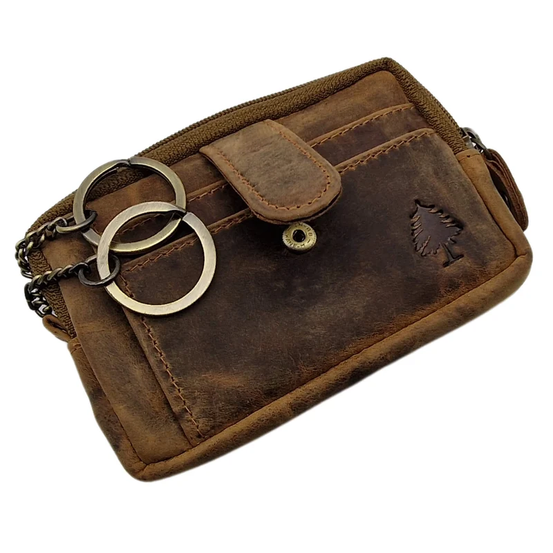 Leif Schlüsseletui mit Kartenfach und Münzfach Leder Schlüsseltasche