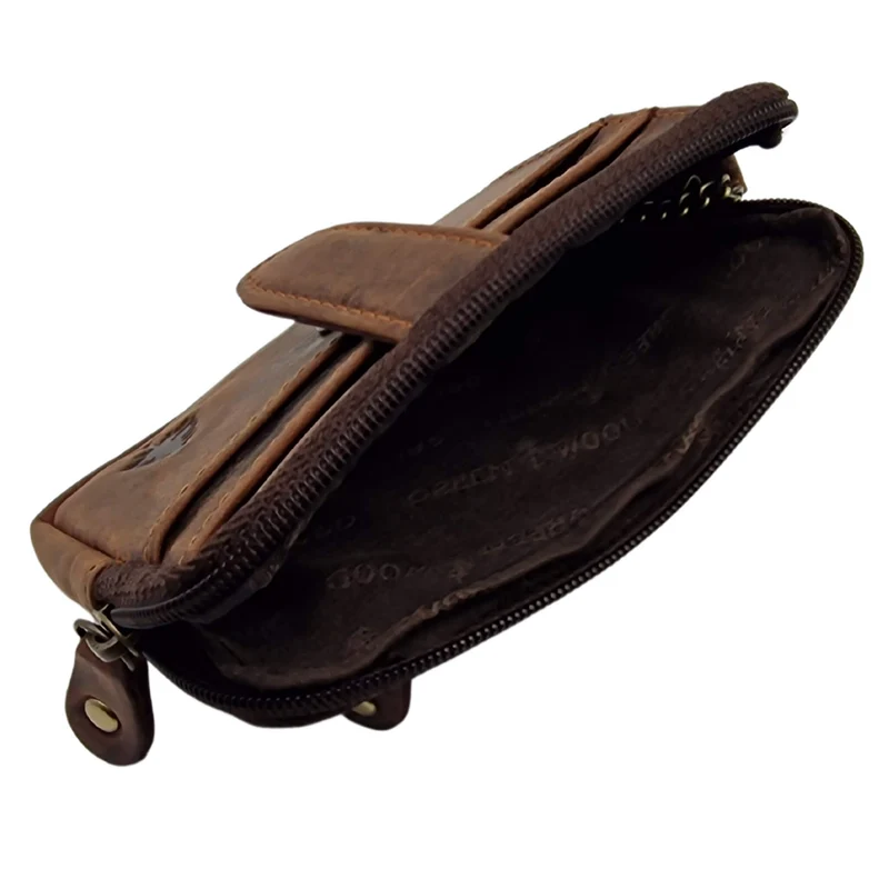 Leif Schlüsseletui mit Kartenfach und Münzfach Leder Schlüsseltasche