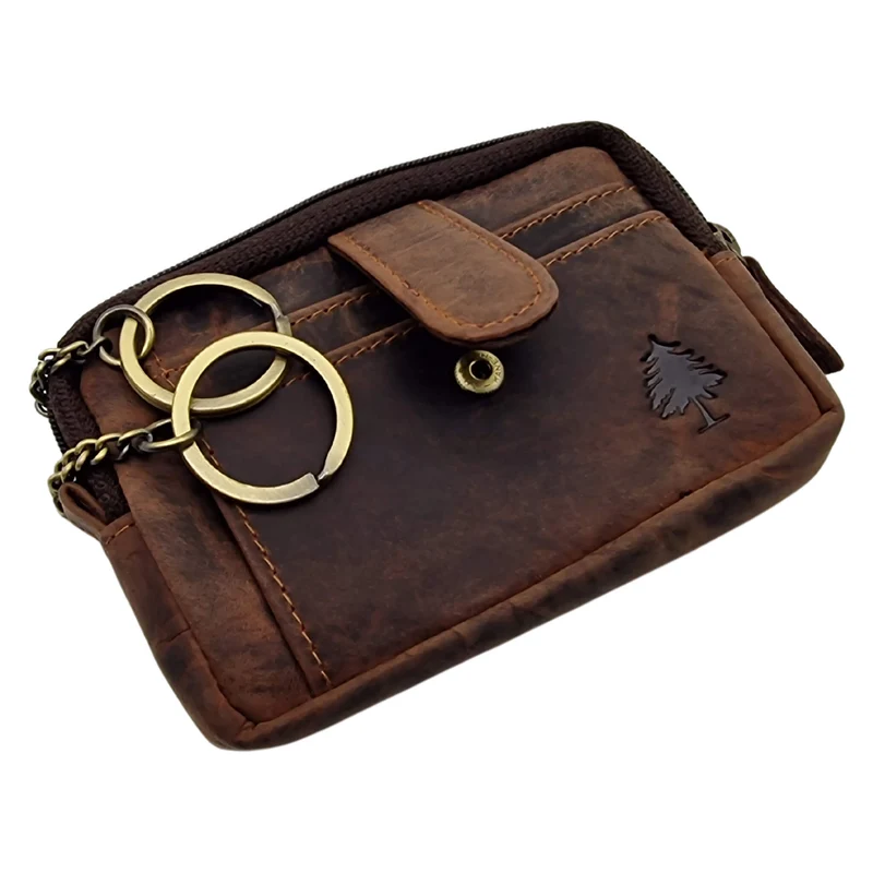 Leif Schlüsseletui mit Kartenfach und Münzfach Leder Schlüsseltasche