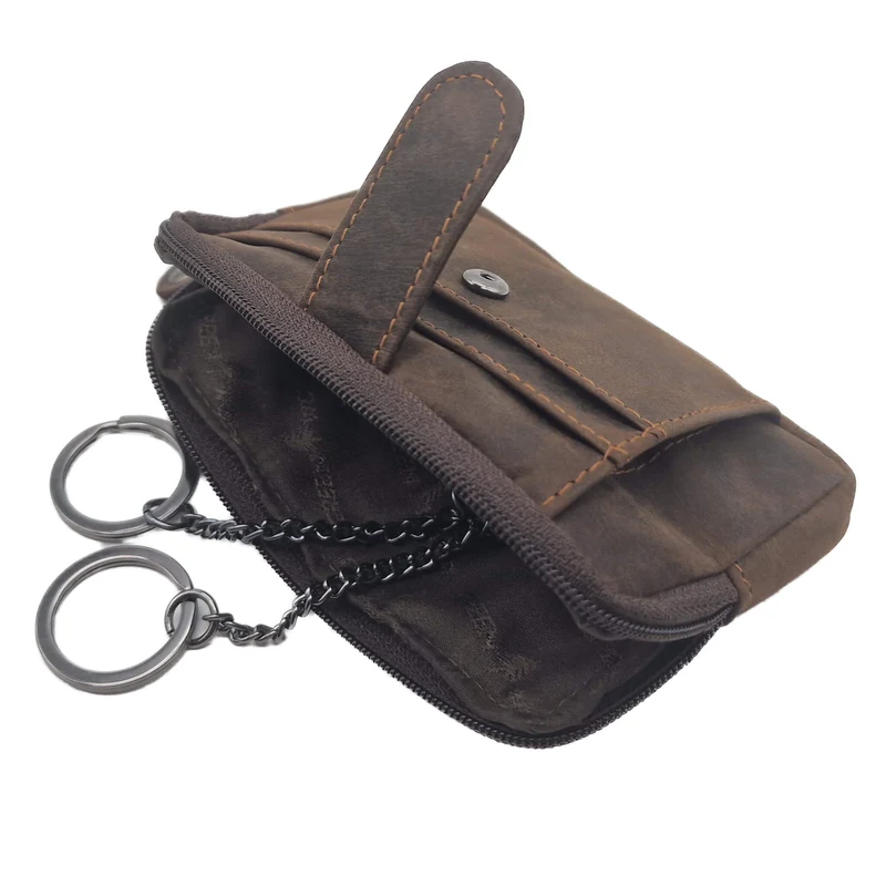 Leif Schlüsseletui mit Kartenfach und Münzfach Leder Schlüsseltasche