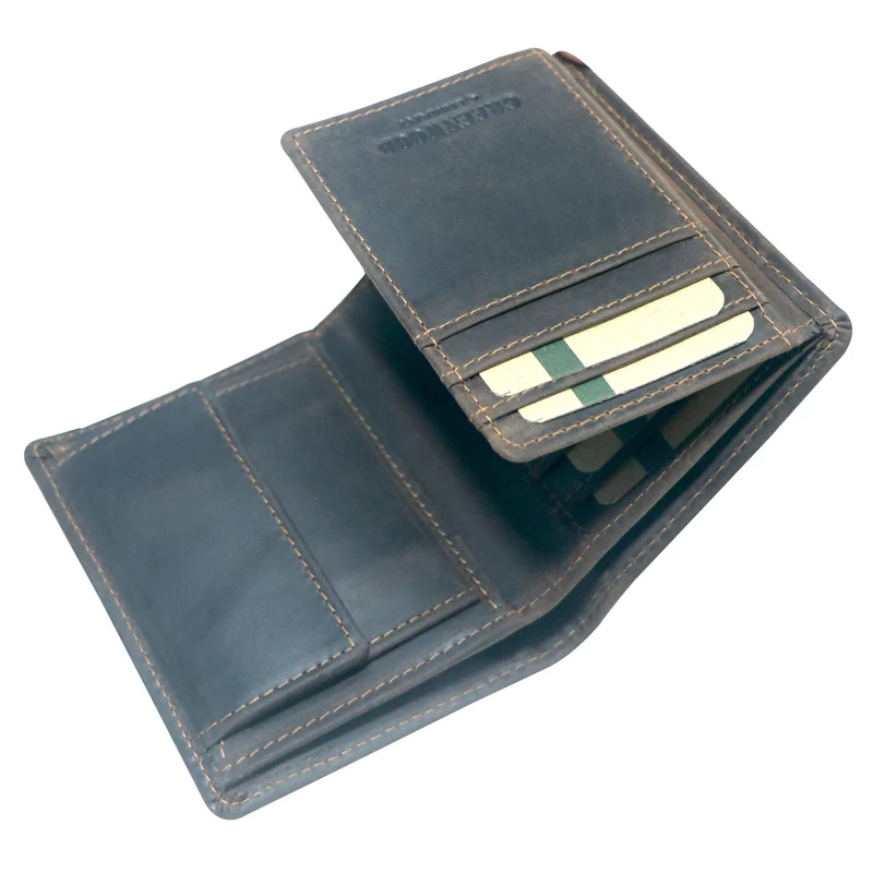 Enzo Geldbörse Herren Hochformat RFID Kleine Brieftasche Leder