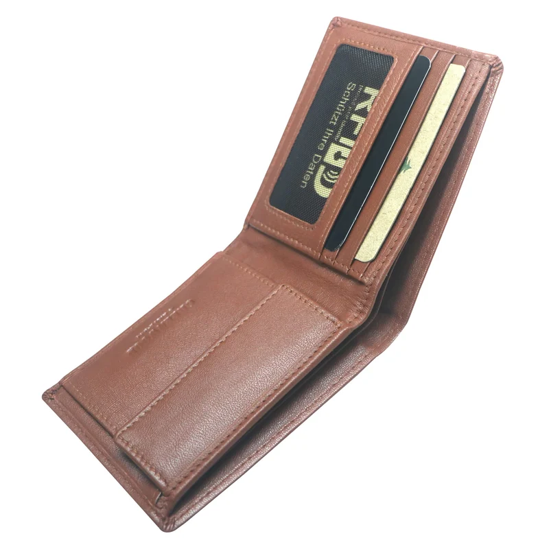 Bjorn Slim Wallet mit Münzfach Herren RFID Schmales Portemonnaie