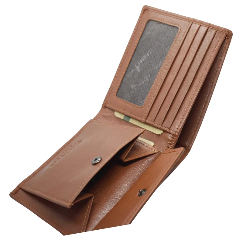Bjorn Slim Wallet mit Münzfach Herren RFID Schmales Portemonnaie