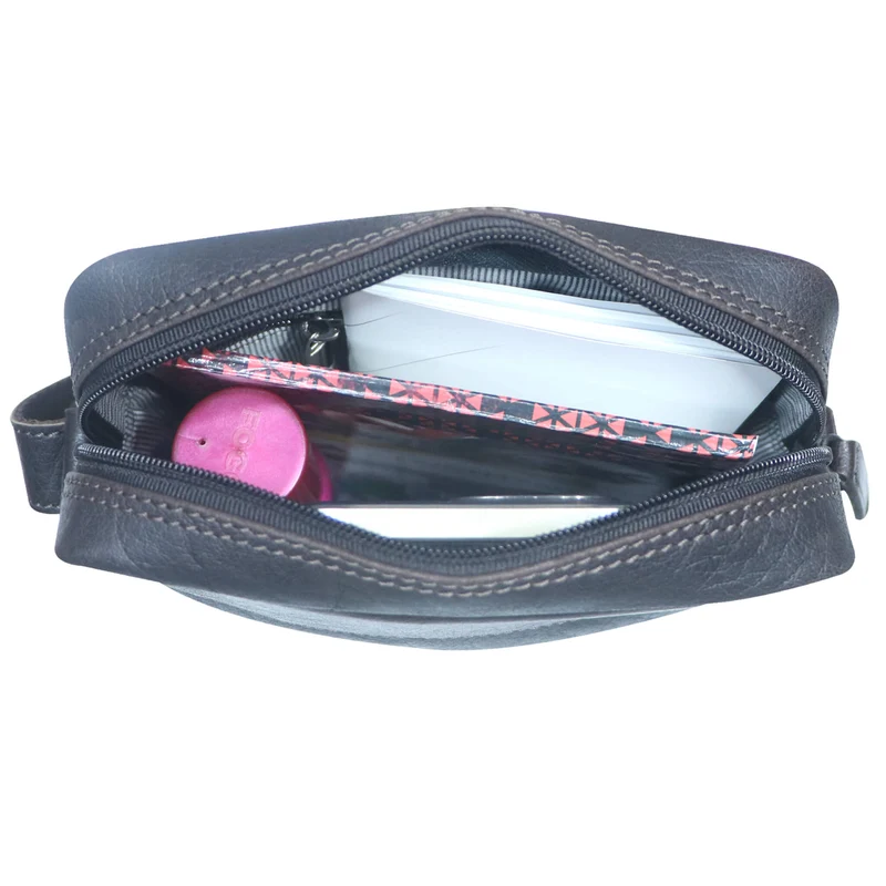 Sam Ledertasche Braun Herren Kleine Crossbody Tasche Damen