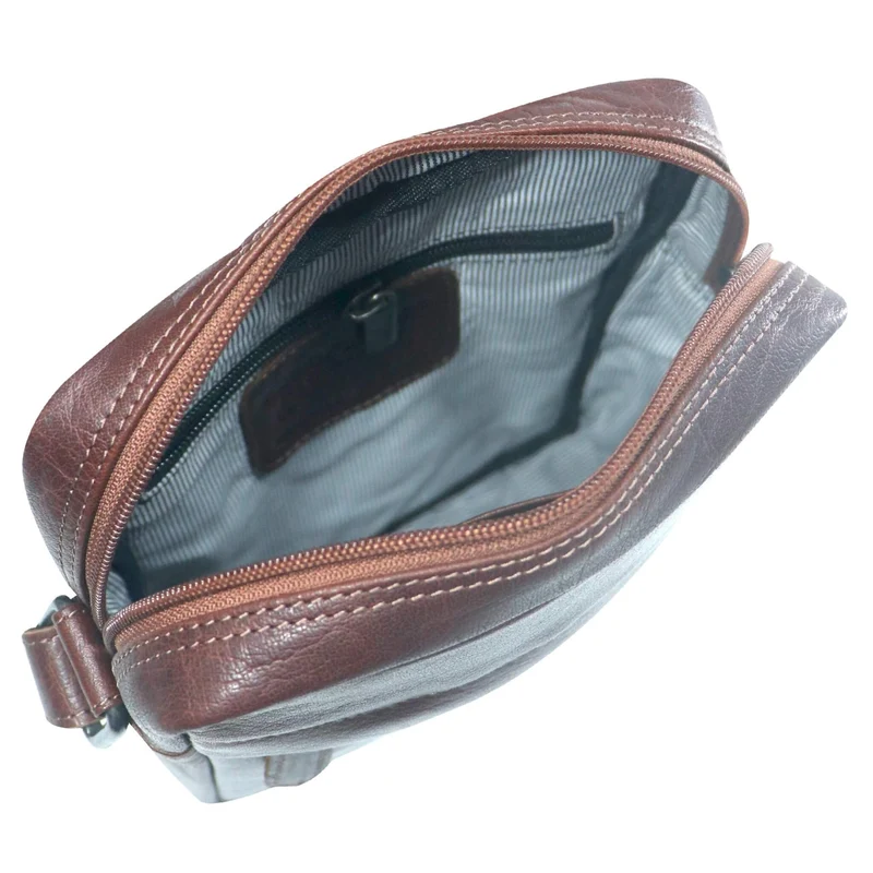 Sam Ledertasche Braun Herren Kleine Crossbody Tasche Damen