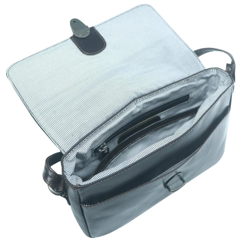 Birgit Damen Crossbody Tasche Kleine Ledertasche Braun