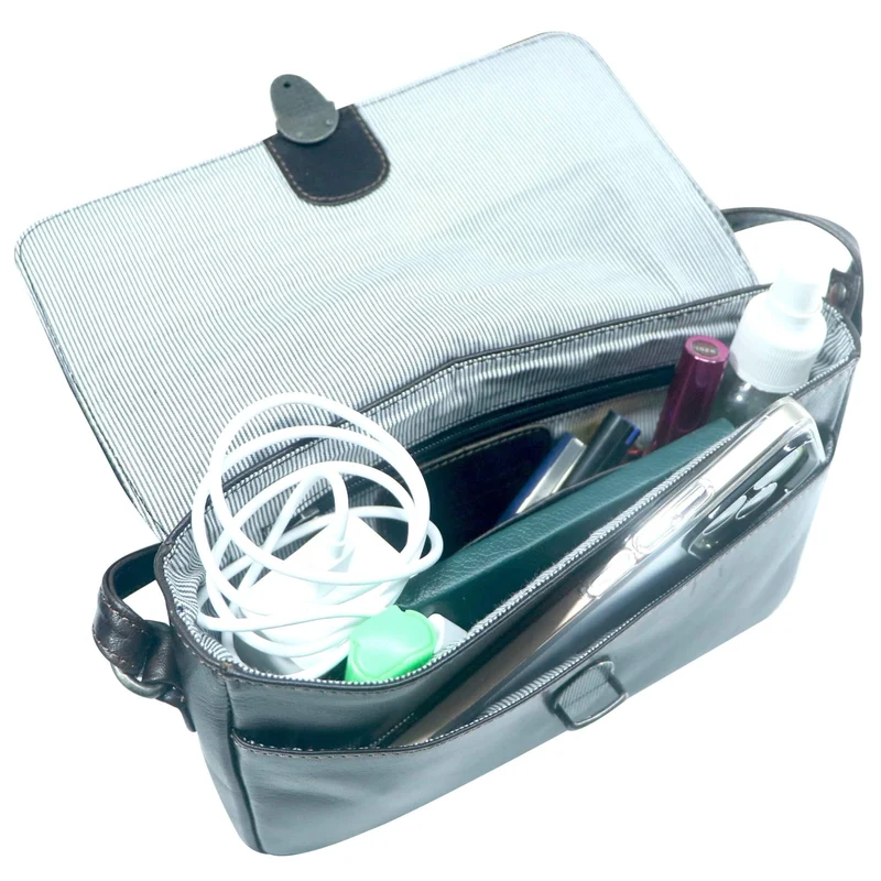 Birgit Damen Crossbody Tasche Kleine Ledertasche Braun
