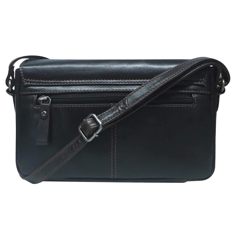 Birgit Damen Crossbody Tasche Kleine Ledertasche Braun
