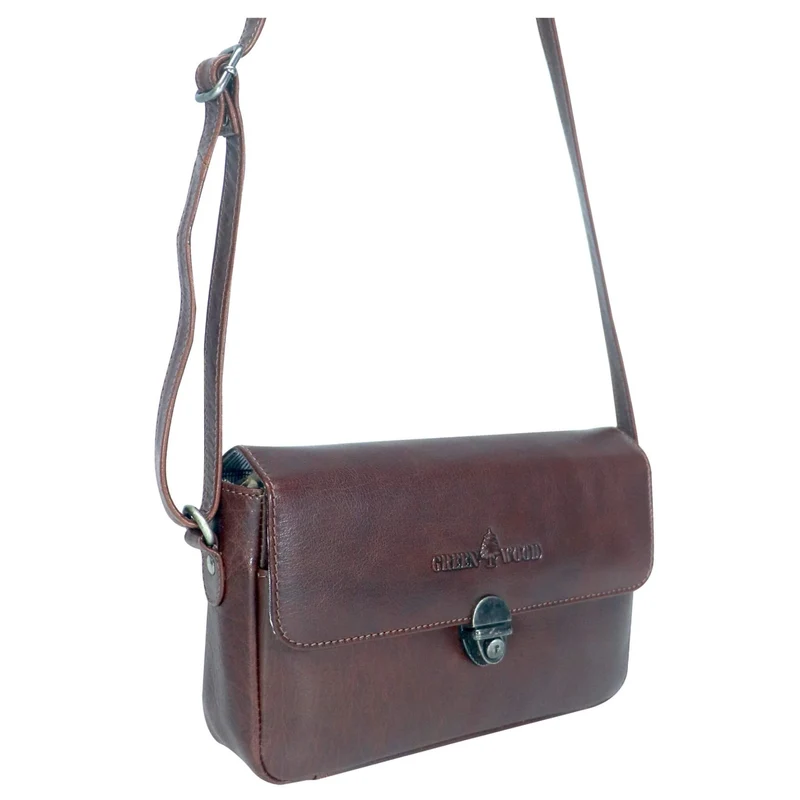 Birgit Damen Crossbody Tasche Kleine Ledertasche Braun