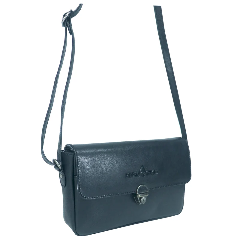 Birgit Damen Crossbody Tasche Kleine Ledertasche Braun