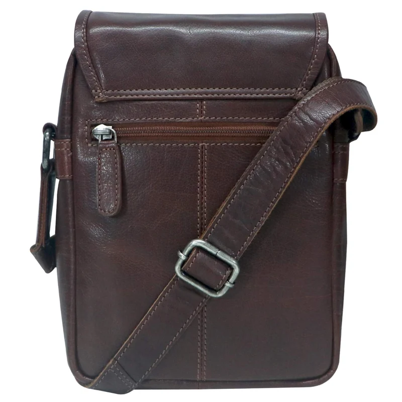 Nik Herrentasche zum Umhängen Leder Crossbody Bag Damen