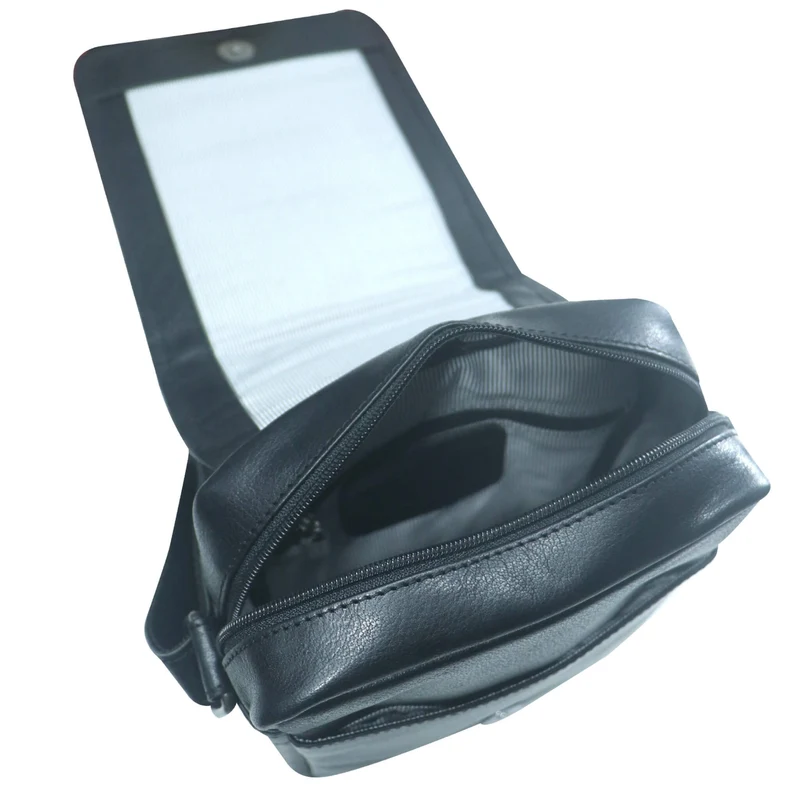 Nik Herrentasche zum Umhängen Leder Crossbody Bag Damen