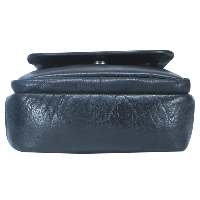 Bath Herren Umhängetasche Schwarz Leder Crossbody Damen