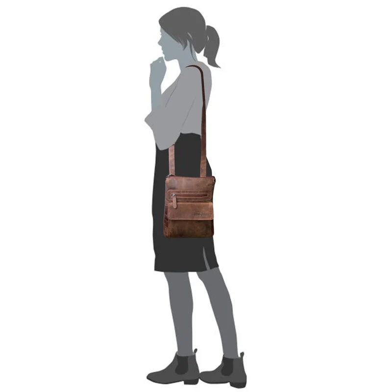 Milli Umhängetasche Damen Klein Schultertasche Leder Herren Ledertasche