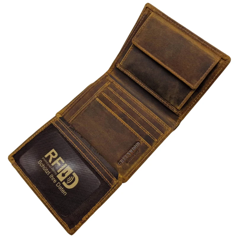 Uwe Portemonnaie RFID Schutz Herren Brieftasche Damen Leder