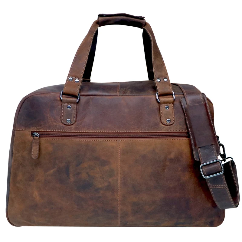 Rudy Leder Weekender Herren Duffle Bag Handgepäck Damen Vintage