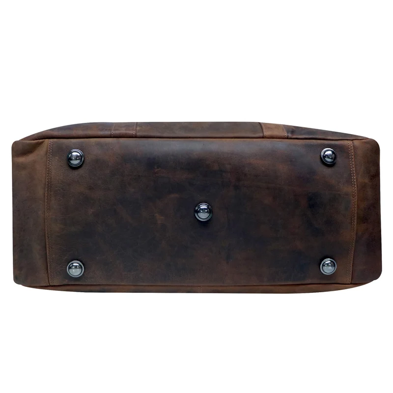 Rudy Leder Weekender Herren Duffle Bag Handgepäck Damen Vintage