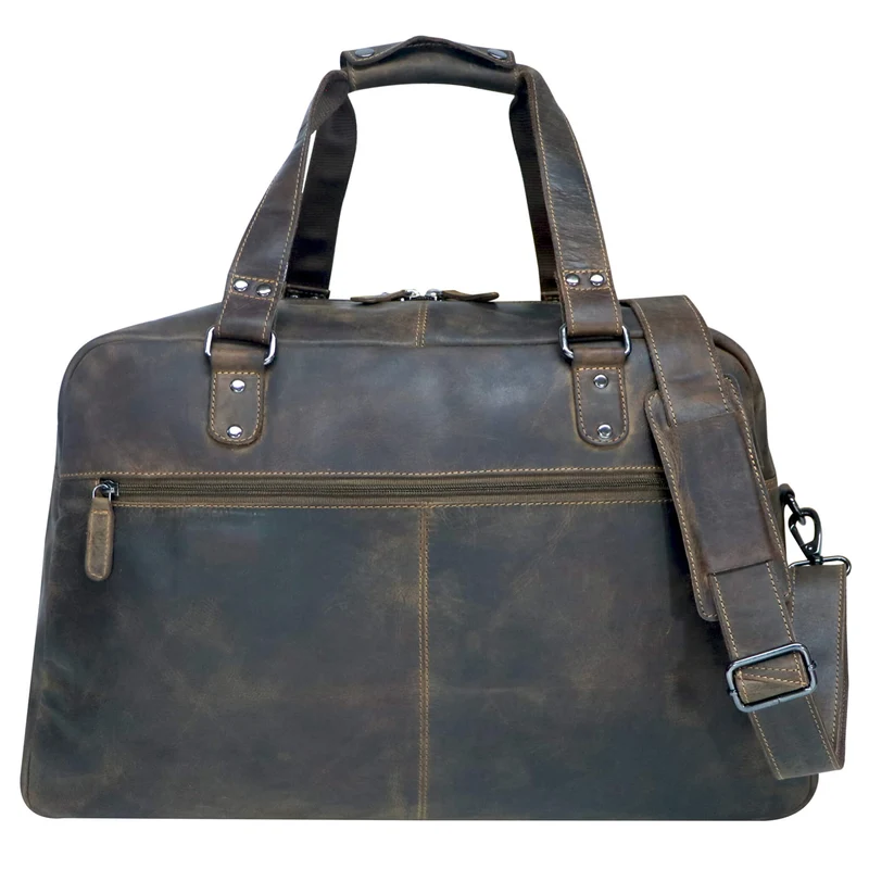 Rudy Leder Weekender Herren Duffle Bag Handgepäck Damen Vintage