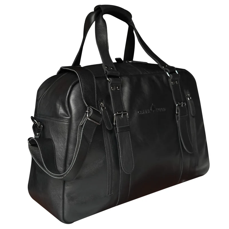 Rudy Leder Weekender Herren Duffle Bag Handgepäck Damen Vintage