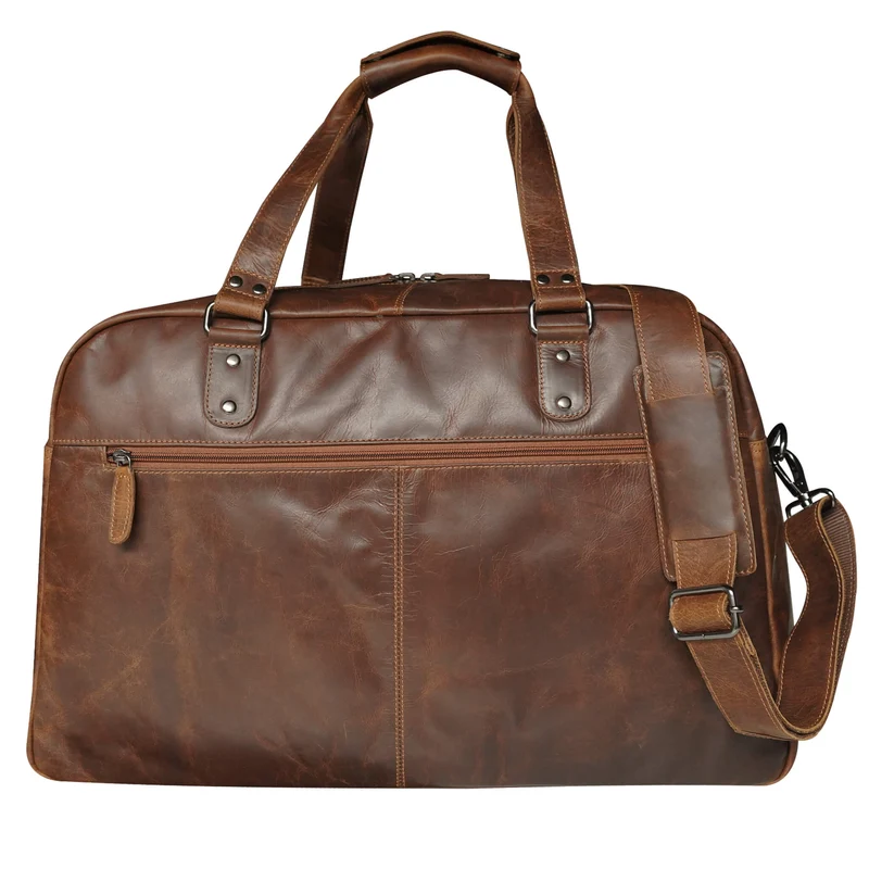 Rudy Leder Weekender Herren Duffle Bag Handgepäck Damen Vintage