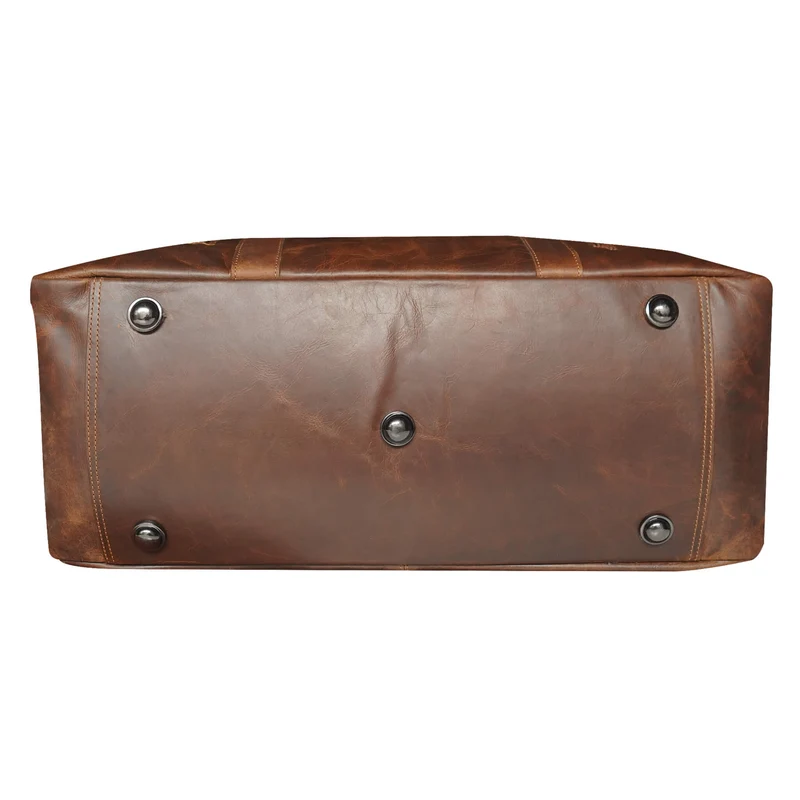 Rudy Leder Weekender Herren Duffle Bag Handgepäck Damen Vintage