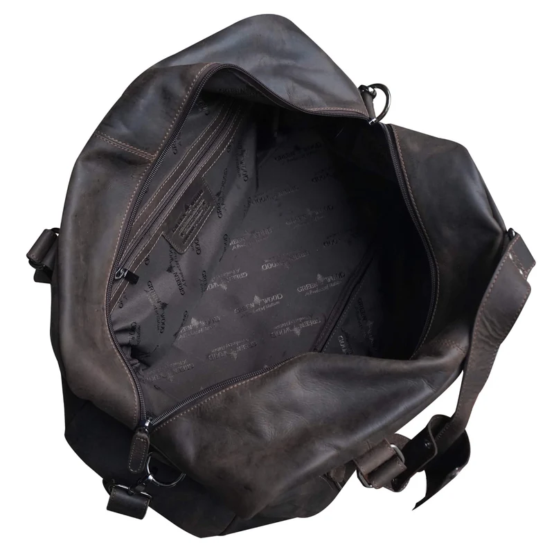 Rudy Leder Weekender Herren Duffle Bag Handgepäck Damen Vintage