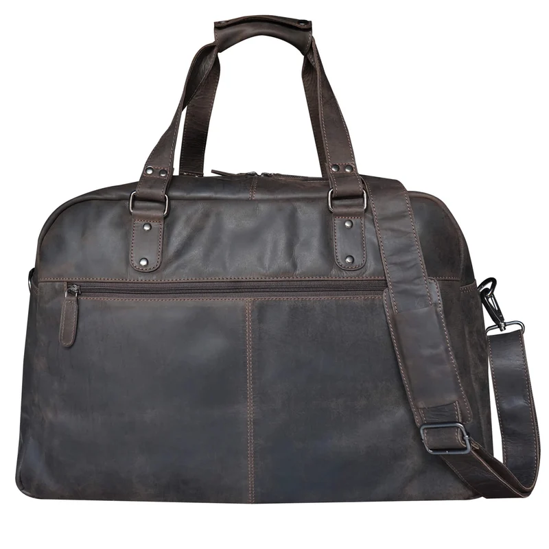 Rudy Leder Weekender Herren Duffle Bag Handgepäck Damen Vintage