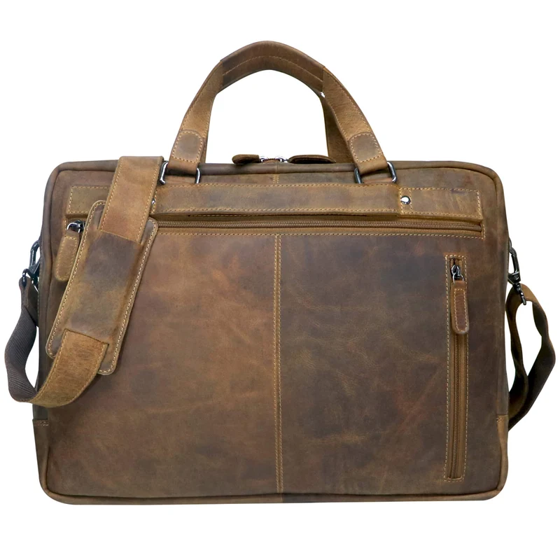 Dirk Laptoptasche Damen Leder Braun Aktentasche Herren Modern XL